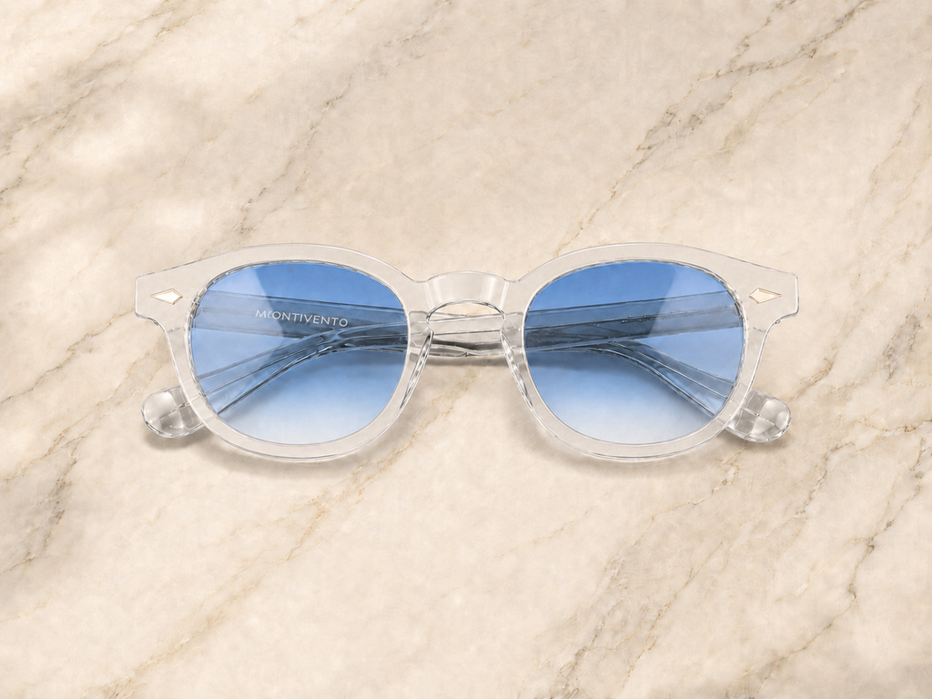 Lunettes de soleil Capri ORIGINAL, monture transparente bleutée — Montivento