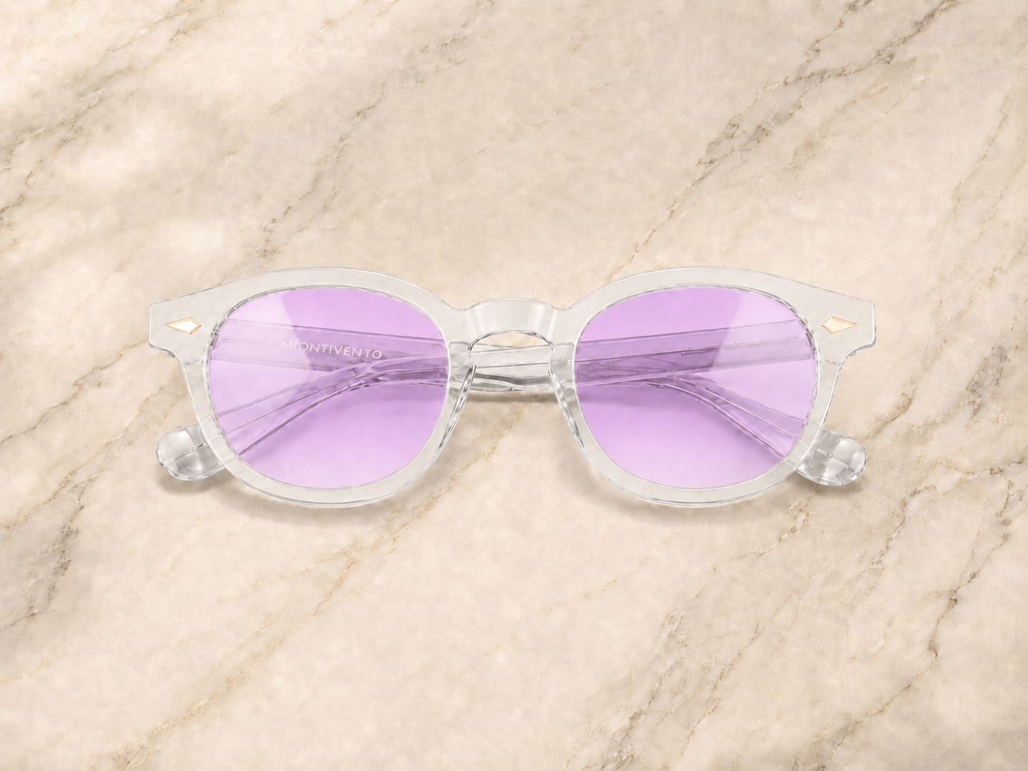 Lunettes de soleil Positano ORIGINAL, monture transparente violacée — Montivento