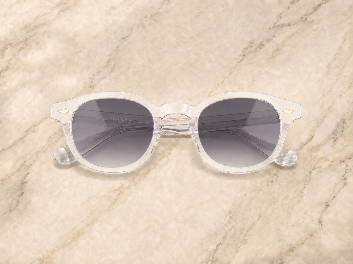 Lunettes de soleil Como ORIGINAL, monture transparente, verres gris dégradés — Montivento