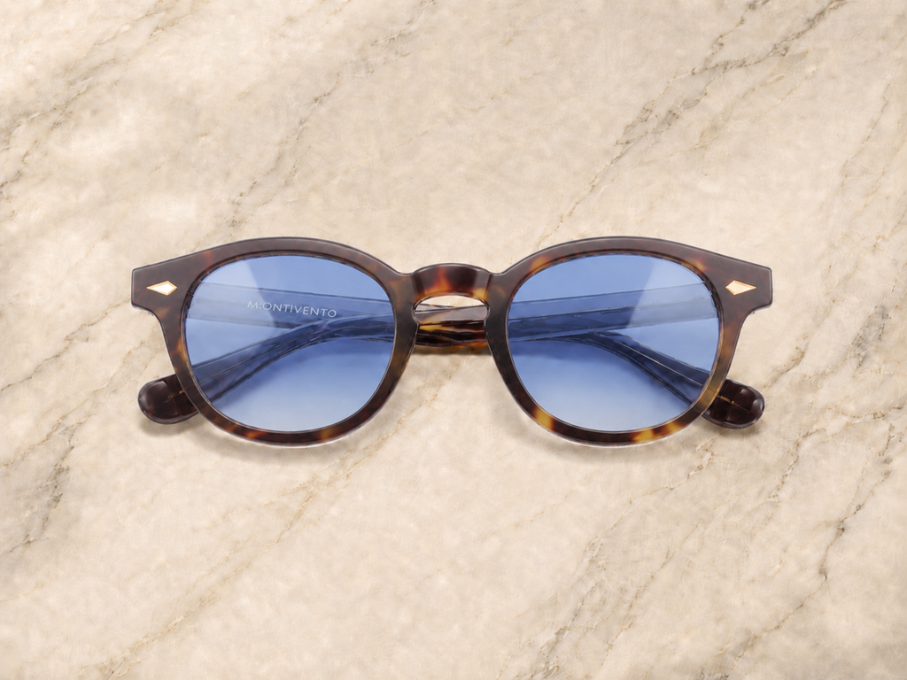 Lunettes de soleil Napoli ORIGINAL, monture écaille, verres bleus — Montivento