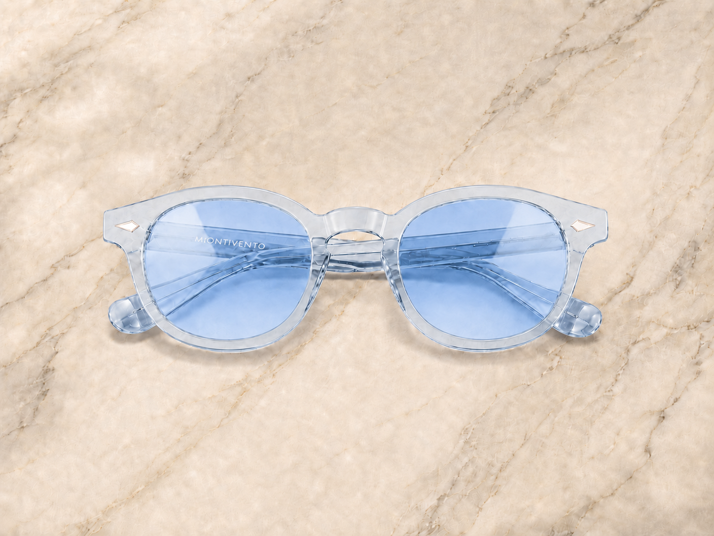 Lunettes de soleil Marbella SIGNATURE, monture transparente bleu clair — Montivento