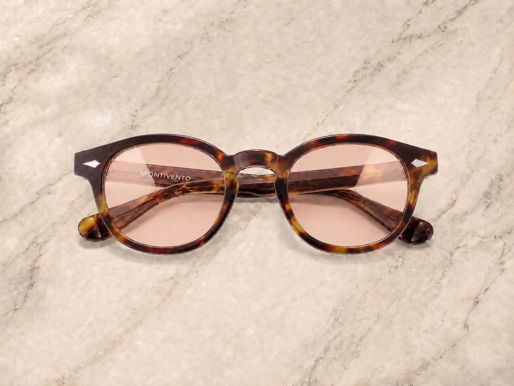 Lunettes de soleil Salerno SIGNATURE, monture écaille, verres rosés — Montivento