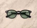 Lunettes de soleil Lugano ORIGINAL, monture noire, verres verts fumés — Montivento