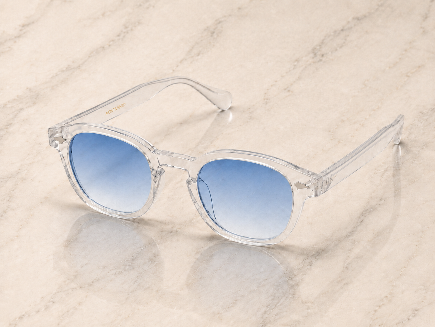 Lunettes de soleil Capri ORIGINAL, monture transparente bleutée — Montivento
