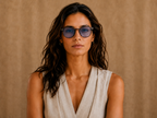 Lunettes de soleil Napoli ORIGINAL, monture écaille, verres bleus — Montivento