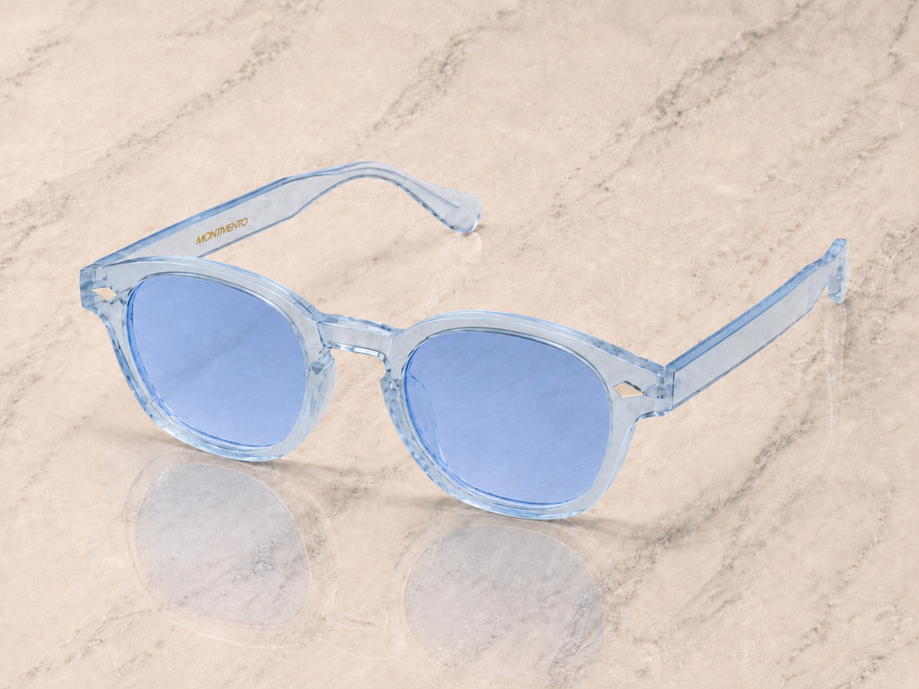 Lunettes de soleil Marbella SIGNATURE, monture transparente bleu clair — Montivento
