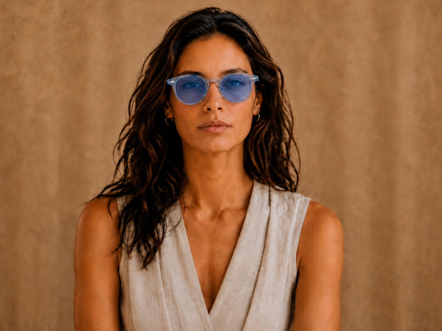 Lunettes de soleil Marbella SIGNATURE, monture transparente bleu clair — Montivento