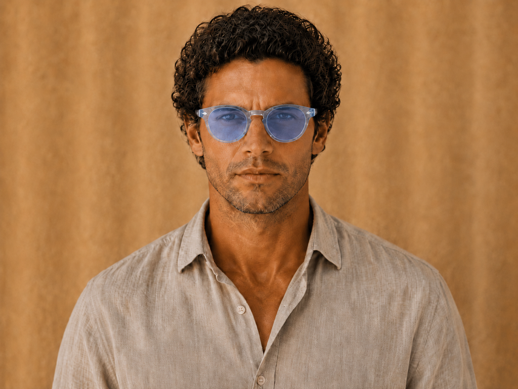 Lunettes de soleil Marbella SIGNATURE, monture transparente bleu clair — Montivento