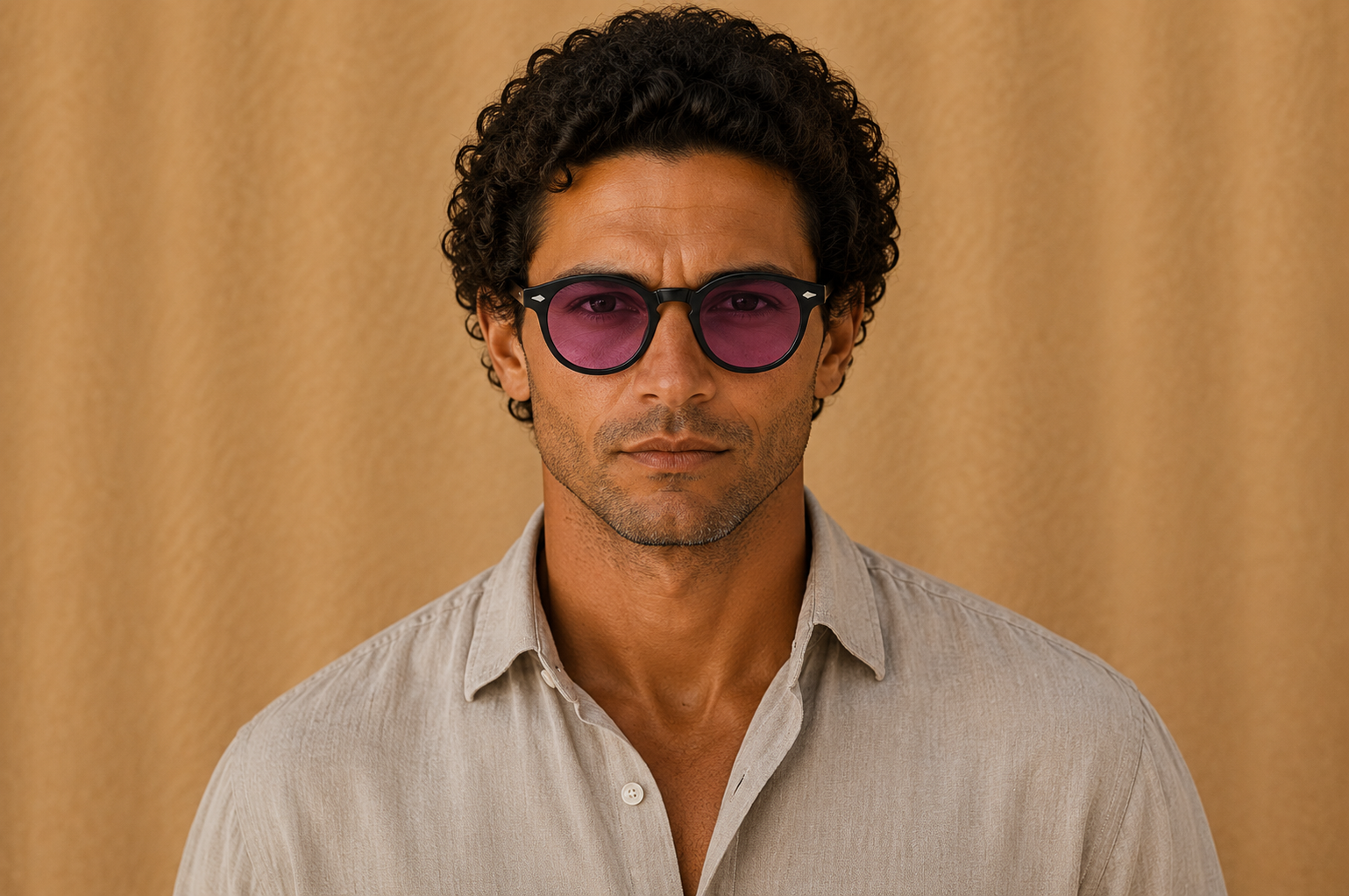 Lunettes de soleil Portofino ORIGINAL, monture noire, verres roses — Montivento