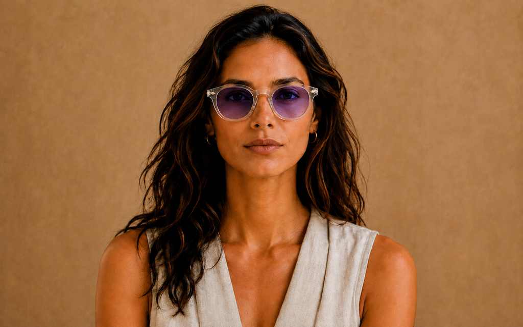 Lunettes de soleil Positano ORIGINAL, monture transparente violacée — Montivento