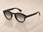 Lunettes de soleil Orvieto ORIGINAL, monture noire ronde, verres noir dégradé — Montivento