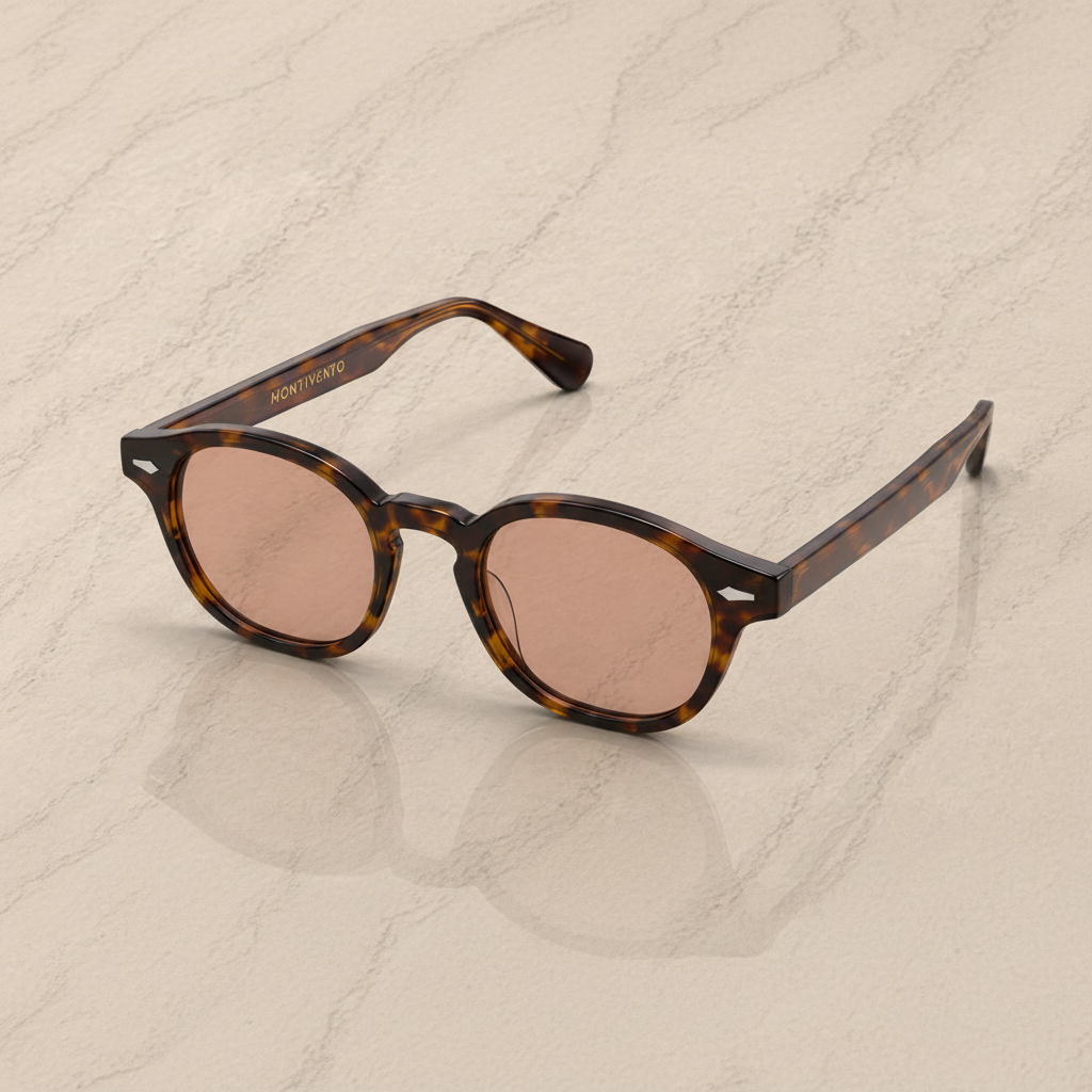 Lunettes de soleil Salerno SIGNATURE, monture écaille, verres rosés — Montivento